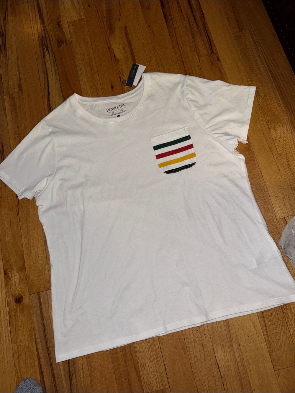 NWT Pendleton Striped Pocket tee shirt top blouse short sleeve